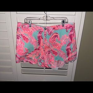 Lilly Pulitzer Buttercup Scallop Shorts-It's Always Summer Somewhere, sz 16
